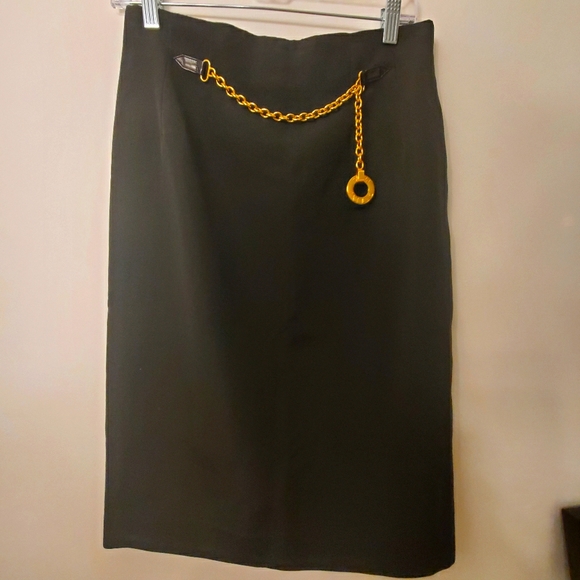 Celine | Skirts | Celine Gold Chain Mid Skirts | Poshmark